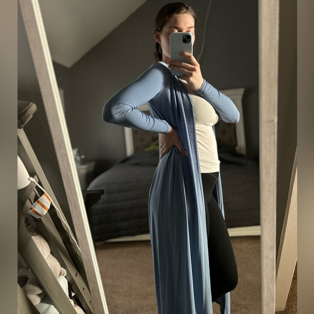 Blue maxi cardigan